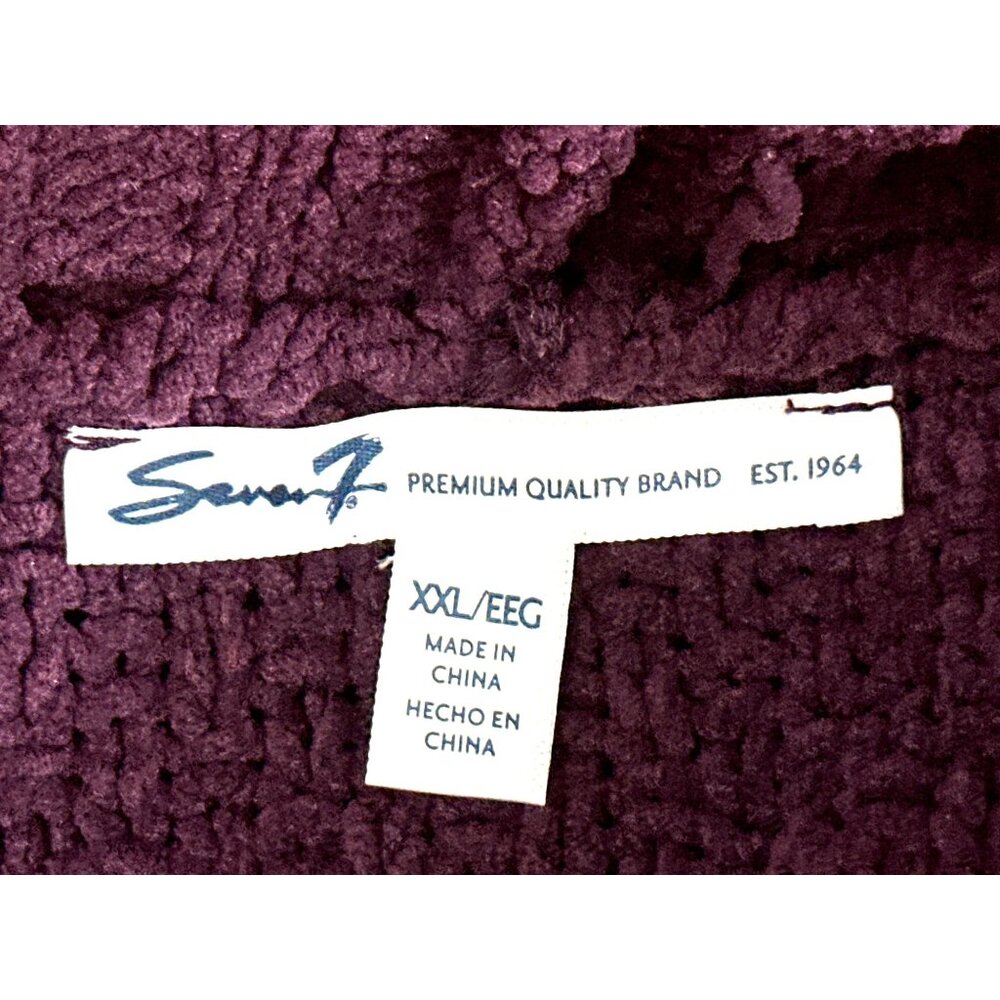 Seven7 Cable Knit Purple Cowl Neck Sweater Cozy Premium Quality Brand Size XXL - Picture 4 of 11